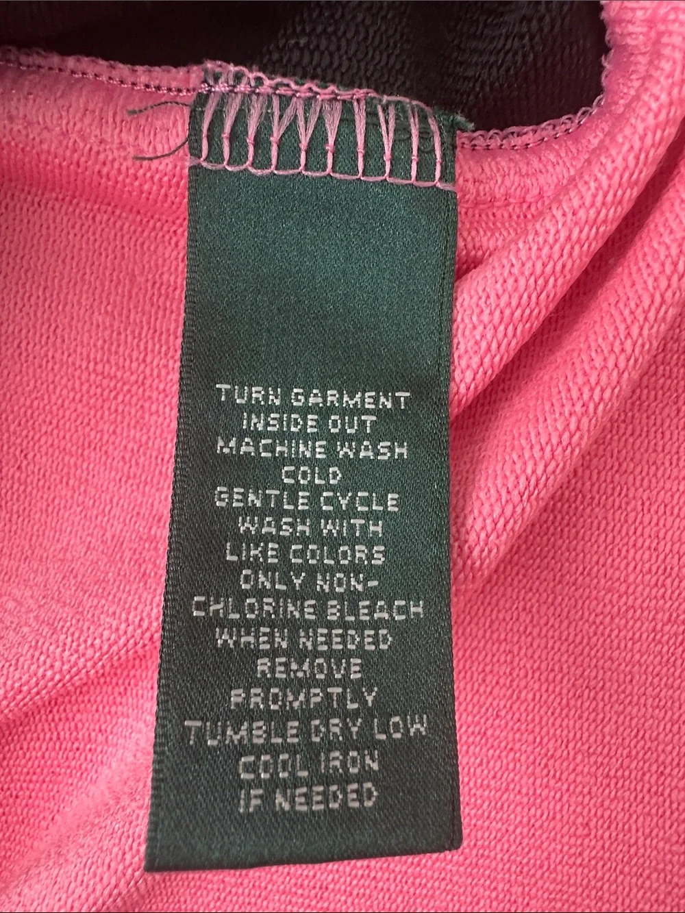 Lauren Active Ralph Lauren Pink & Black Full-Zip Long Sleeve Sweatshirt Size L - Picture 3 of 9